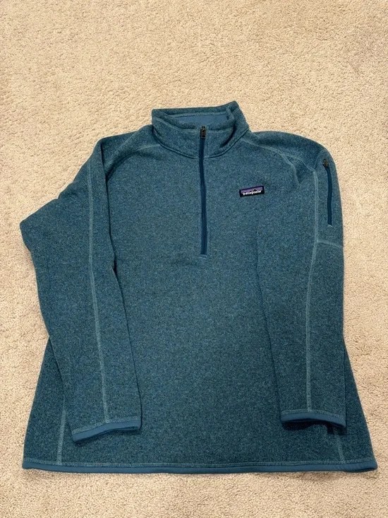 Patagonia Better Sweater Women's 1/4 Zip Fleece Pullover — Abalone Blue (Teal) - Picture 4 of 8